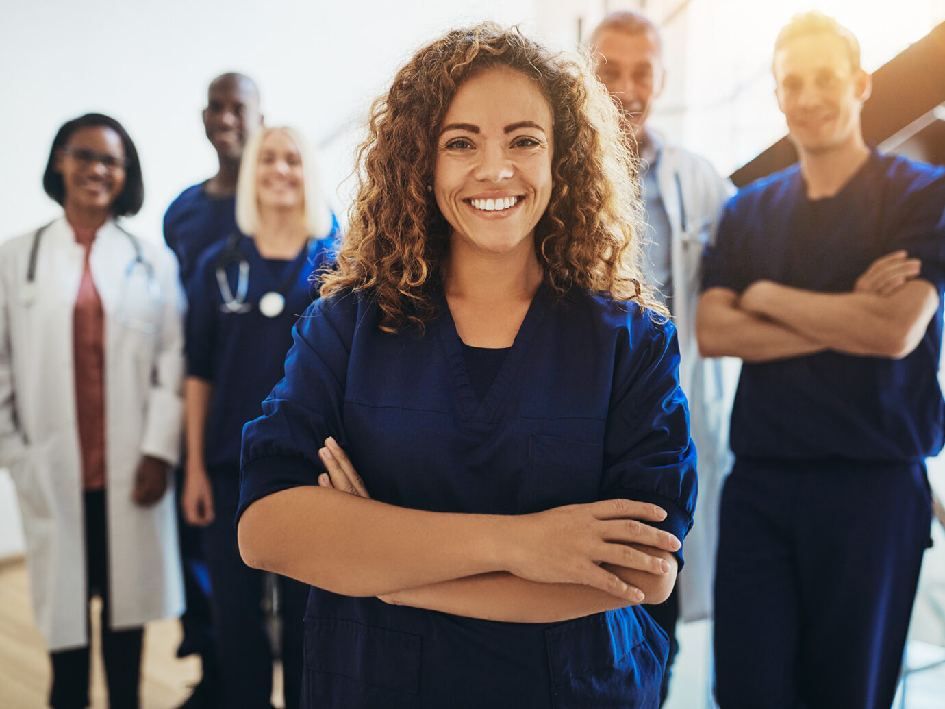 smiling healthcare team