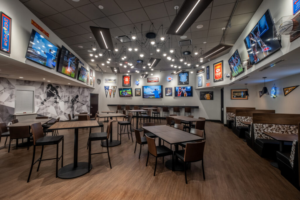 Sports pub for volunteers at the Dr. Vince research campus